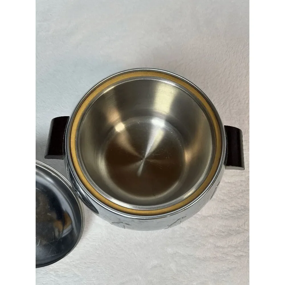 Vintage West Bend Penguin Hot/Cold Server Bakelite Handles Ice Bucket (Read)